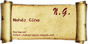 Nehéz Gina névjegykártya